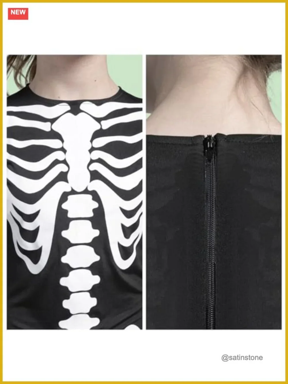 Glow in the Dark Skeleton Jumpsuit for Kids Halloween Costume with Gloves